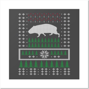 Guinea Pig Ugly Christmas Sweater Gift Posters and Art